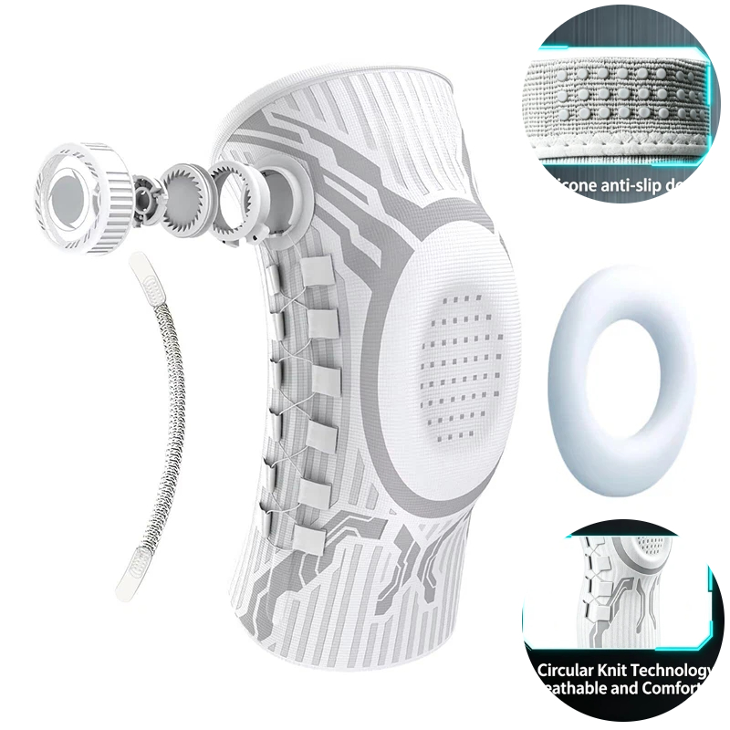 Knee Brace Badminton - Regulowana opaska na kolano z silikonową