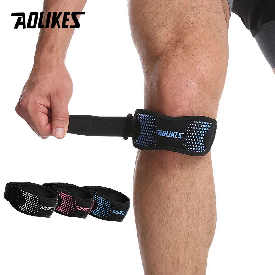 Knee Brace Badminton - AOLIKES 1 szt. Regulowana nakolannik ulga